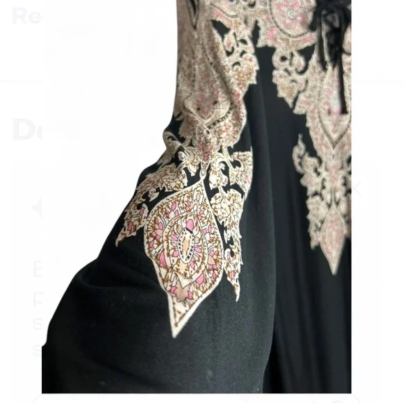 LASCANA Women's paisley pattern Lace Up Dress Tie size 42 US 12 - Picture 6 of 10